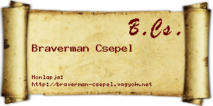 Braverman Csepel névjegykártya